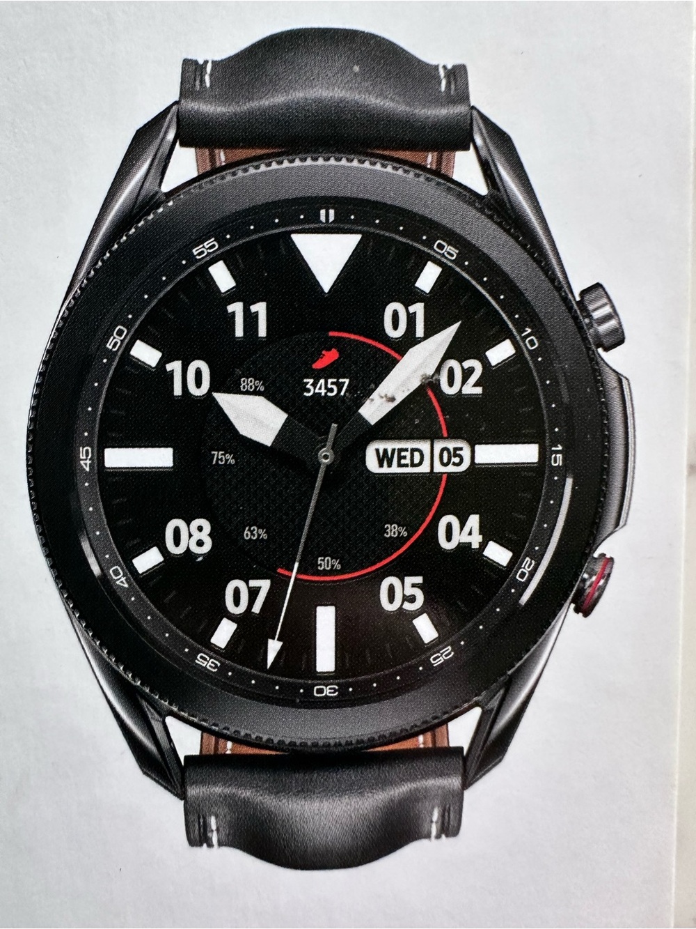 Samsung Watch3 Smartwatch 8gb in Black w/ Premium Genuine Leather Band (M/L) - Picture 4 of 12